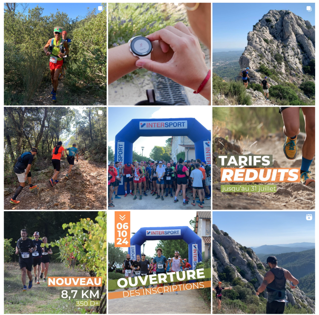 Feed du compte instagram du Trail de l'Escarelle